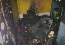 सिलिंडर में लगी आग से जला घर का सामान